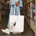 Stylish Girl Themed Tote Bag, Fashionable Canvas Bag for Daily Use, Ideal Gift for Cat Lovers & Fashion - Forward Women