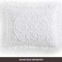 Beatrice Home Fashions Medallion Chenille Bedspread, Queen, White