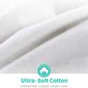 APSMILE Super King Luxury 100% Organic Cotton All Season Down Feather Fibers Comforter, High Fill Power Medium Warmth Duvet Insert (120x120, Ivory White)