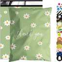 Thank You Poly Mailer 10x13 Inch 25 Pcs, Waterproof and Tear-Resistant Shipping Bags for Clothing, Cute Mailing Bags with Self-Seal, Chrysanthemum Printed Packaging Bags for Small Business