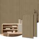 HPINUB 3D Acoustic Panels,Fluted Sound Absorbing Panel with Wood Finish for Stylish Decor and Noise Reduction,Textured Slat Wall Panels Wood Slats for Wall and Ceiling-23.6"x47.2"x2pcs(Oak)