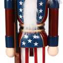 TENDYCOCO Wooden Walnut Soldier Nutcracker Puppet 9.8 Inch Classic Painted Christmas Nutcracker Ornament Decorative Desktop Toy Present