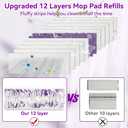 20 Count Disposable Mopping Pads Refills for Swiffer PowerMop Multi-Surface Mop & PowerMop Wood Mop, Spray Replacement Mop Pads for Floor Cleaning