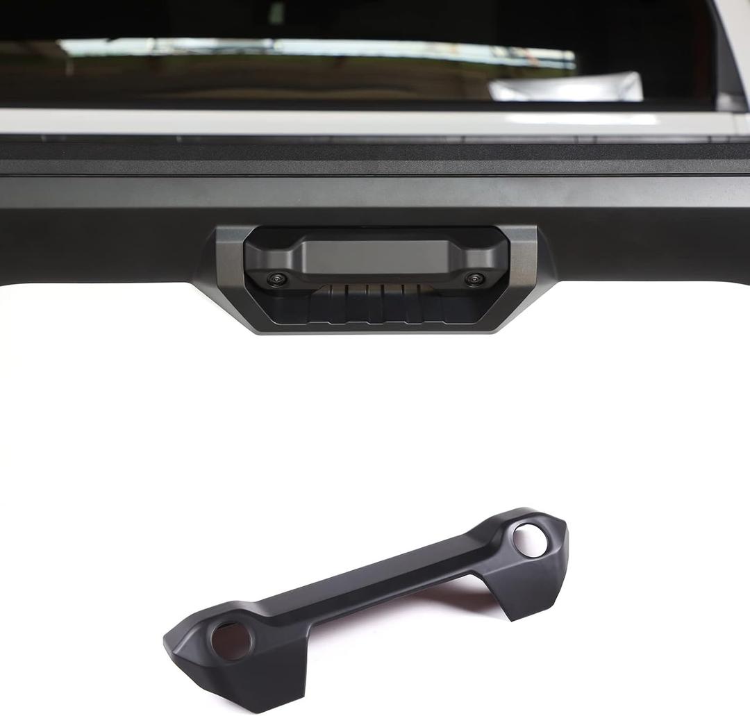 Aunginsy Tailgate Handle Trim Cover Compatible with Toyota Tundra 2022-2025 Car Rear Trunk Door Tailgate Handle Tail Gate Liftgate Scratch Protector Decorative Cover ABS Exterior Accessories(2 Holes)