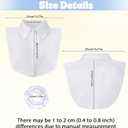 JATEBI 2pcs Fake Collar with 2pcs Scrunchies Detachable Collar (White)