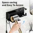 Hair Dryer Holder, Hair Tool Organizer, Blow Dryer Hanger Wall Mount for Dryer Hook, Bathroom Space-Saving Blow Dryer Organizer, Curling Irons Storage Wall Mounted