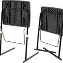 Max TV Tray Table, Allpop Adjustable Large TV Tray for Eating, Folding Dinner Laptop Table on Couch & Bed with 6 Heights & 3 Tilt Angles, Black
