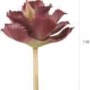 Duovlo Artificial Succulent Plant 7.08 Inch Faux Succulents Agave potatorum Flower Arrangement Craft Wall DIY Materials Pack of 2 (Dark Purple)