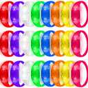 24 Pack Light UP Bracelets Sound Activated Flashing Bracelet Music Control Glow in the Dark Bracelets for Rave Game Prizes Carnival Concerts Night Events Mardi Gras Party Favors
