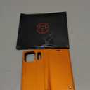 Wallet Case for iPhone 17 Pro Compatible with Magsafe, 2-in-1 PU Leather Flip RFID Blocking Card Holder Stand Shockproof Magnetic Detachable Cover for iPhone 17 Pro Case 6.3", Orange