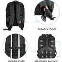 KROSER Laptop Backpack Large Computer Backpack Fits up to 17.3 Inch Laptop with USB Charging Port Water-Repellent Travel Backpack Casual Daypack for Business/College/Women/Men-Charcoal Black