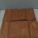 Tosewever Faux Leather Throw Pillow Covers, 20 x 20 inch Set of 2 Luxury Cognac Brown Modern Pillowcases Solid Decorative Square Cushion Cases for Bedroom Living Room Couch Bed Sofa (Brown, 20" x 20")