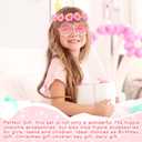 Tondiamo 5 Pcs Kids Hippie Costume Accessories 60s 70s Toddler Girl Outfit Boho Peace Sign Daisy Flower for Halloween Cosplay (Light Pink)