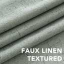 H.VERSAILTEX 100% Blackout Curtains for Bedroom Thermal Insulated Linen Textured Curtains Heat and Full Light Blocking Drapes Living Room Curtains 2 Panel Sets, Green Bay, 52x54 Inch
