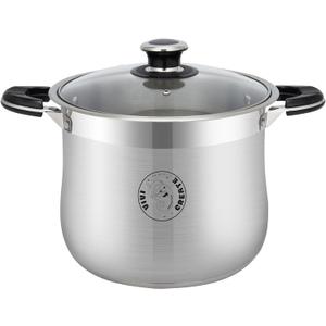 Vivicreate 11.5 Quart Stainless Steel Stock Pot with Lid Large Induction Cooking Pot for Pasta Soup Boiling Stew with Measurement Marks and Handles
