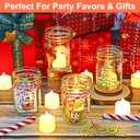 PINIWON Mason Jars 8 oz with Lids and Bands, 24 Pack Regular Mouth Half Pint Canning Jars, Small Mason Jars for Jam Jelly Honey DIY Projects, 48 Labels, Brush & String Included