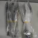 KINGSTONE 16 Piece Teardrop Serving Utensils Set, 18/10 Stainless Steel Serving Utensils, Slotted Spoons, Forks, Tongs, Cake Server, Butter Knife for Buffet, Catering, Wedding, Party (Silver)