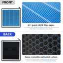 CF12157 HEPA Carbon AC Filter for Toyota Camry, RAV4, Highlander, Corolla, Sienna, Lexus RX350 ES350 NX350, Mazda CX-9 - Replaces CP157 87139-0E040 - Cabin Air Filter Replacement