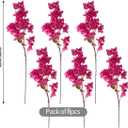 8PCS Silk Bougainvillea Artificial Flowers, UV Resistant, 48 Branches, Long Stems Faux Flower, Realistic Fake Bougainvillea Vines, for Wedding Porch Home Party Garden DIY Decor - 38 inch (Fuchsia)