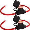 1 PCS 10 AWG Inline Fuse Holder with 40A Standard Fuse Waterproof, Heavy-Duty 10 Gauge for Car Audio, Marine & Automotive Applications High Current Protection (10AWG)