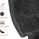 6 x QUBA LINEN Hotel & Spa 100% Cotton Bath Towels Pack of 6, Ultra Soft, Quick Dry, Lightweight, Highly Absorbent, Perfect for Face, Hands, Spa, Gym, Hotel, Resort & Daily Use - Grey (24" x 48")