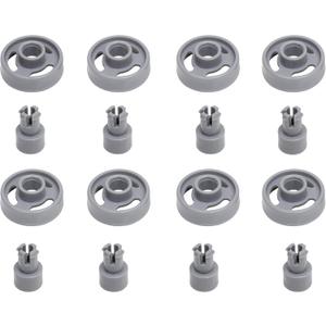 BlueStars WD12X10231 Dishwasher Lower Rack Wheel with Stud - Compatible with General Electric Dishwashers - Easy to Install - Replaces 1263942 AP3994981 PS1481883 EA1481883 - PACK OF 8