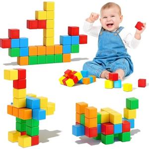 Magnetic Blocks 32 pcs  for Kids Ages 3-5 4-8 Magnetic Building Blocks for Toddlers Magnet Cubes Sensory Creative Learning Toys Gift for Kids 3 4 5 6 7+Year Old Boys Girls Birthday