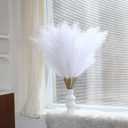 Wertuirk 8 Pcs 45 inch Tall Faux Pampas Grass Decor, Large Artificial White Pompous Grass Bulk, Long Fake Pompas for Floor Vase Filler, Wedding, Baby Shower, Home and Boho Decor (White)