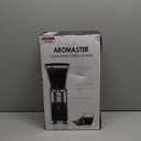 Aromaster Burr Coffee Grinder with 48 Gind Settings, Conical Coffee Bean Grinder for Home Use,Stainless Steel,40 Seconds Adjustable Timer,Anti-static,Easy to Clean with Brush (Lunar Silver)