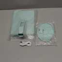 deweisn Tri-Fold Lighted Vanity Tabletop Mount Mirror with 21 LED Lights, Touch Screen and 3X/2X/1X Magnification, Two Power Supply Mode Make up Mirror,Travel Mirror (Green)