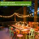50FT Solar String Lights, Waterproof LED Outdoor String Lights, G40 Globe Patio Lights Solar Powered with 27 Shatterproof E12 Bulbs, 2700K Solar Lights for Outside Porch Garden Backyard Party Decor