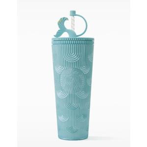 24fl oz Mermaid Tumbler Soft Touch Finish - LT Blue NO LID