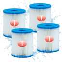 Type I Filter Cartridge for Pools,Replacement Filters Cartridge for 58093,for Summer Waves,for 300/330 Gal/H Filter Pumps (4 Pack)