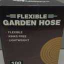 Flexible Garden Hose 100 FT, Ultra Lightweight Water Hoses 100FT w/10 Function Sprayer and 3/4" Brass Fittings, Kink-Free, Sturdy, Abrasion Resistant for Yard, Lawn, Outdoor and Gardening(Black)