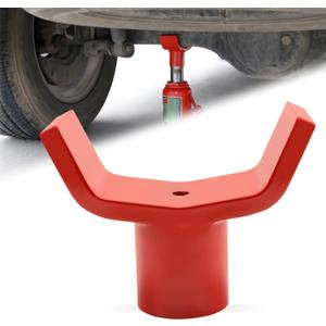 Bottle Jack Adapter for 12t Jack - Safe Steel Lifting Saddle for 3 Inch and 4 Inch Round & Square Axle Tube, Fits 1.65 Inch or Smaller Diameter Accessories (Red)