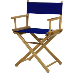 Casual Home 18" Director's Chair Natural Frame with Royal Blue Canvas