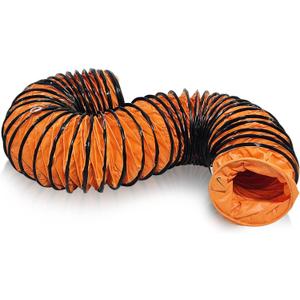 8Inch  16FT PVC Duct Hose Protable HVAC Duct Hosing for Utility Blower Fan Flexible Duct Hosing with D-Ring & Ajustable Rope