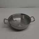 DELARLO Tri-Ply Stainless Steel 11 inch Everyday Pan with Lid, Kitchen Induction Deep Saute Pan,shabu shabu pot High Side Cooking Pot 3.5QT, Oven Safe Stock Pot, Up to 600