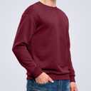 G Gradual Mens Sweatshirt Geometric Textured Crewneck Sweater Long Sleeves Casual Dressy Pullover Shirts (Red, L)