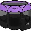 Love's cabin Pet Puppy Dog Playpen, Medium Dog Tent Crates Cage Indoor/Outdoor, Portable Playpen for Cat, Foldable Pop Up Dog Kennel Playpen with Carring Case, Removable Zipper Top, Purple