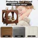 AAGUT 2" Caster Wheels,Heavy Duty Threaded Stem Casters,Screwed Bolt M10 x 25mm Locking Swivel PU Wheels with Brake,4 Pack Double Bearings No Noise Castors