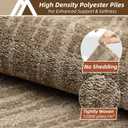 COSY HOMEER Kitchen Rugs Non Slip Washable 24"x36"+24"x60",Absorbent Soft Kitchen Mats for Floor,Polyester Kitchen Runner Rug Sets of 2,Kitchen Floor Mats for Sink Mat,Hallway,Laundry,Taupe