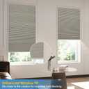No Drill Cellular Shades, Trim-to-Fit Blackout Cordless Honeycomb Blinds, 34.5"W x 64"H