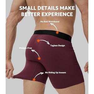 Separatec Dual Pouch Mens Underwear Breathable Cooling Rayon Made from Bamboo Underwear Men, Boxer Briefs and Trunks 7 Pack XL