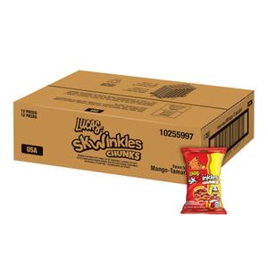 Lucas Skwinkles Candy Chunk Mango Flavored with Tamarind Filling 2.46oz, 12 pieces Pack, Perfect for Snacks, Parties (EXP 08/20/25)