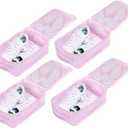 Travel Shoe Bags, Foldable Waterproof Shoe Pouches Organizer-Double Layer (4 Pink Shoe Bags)