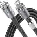 Viborg HiFi Power Cable, 5.9FT, Hi-end Power Cord, 2x9AWG, Super-Litz Copper Shielding AC Audiophile Power Wire Mains Cord with Rhodium Plated US Plug+IEC C15 Connector