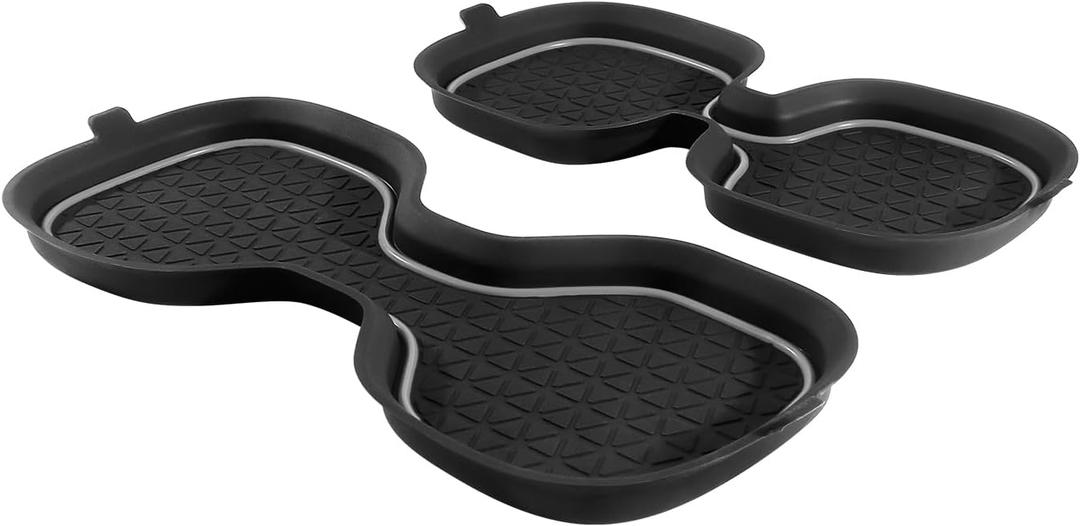 for Honda CRV Accessories 2023 2024 2025 2026 3D Cup Holder Center Console Liner Inserts Silicone Anti-dust Mat Pad Interior Decoration (2 Pcs, Gray Trim)