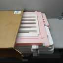 Dog Playpen Clear Fence Pet Puppy Cat Small Play Pen Indoor Foldable Kennel Whelping Box for Dogs with Gate (Pink + White, 10 Panels+1 Door)