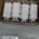 BESTTEN 5 Pack Double Light Switch, Single Pole, Combination Decorator Interrupters, 15A 120V, in-Wall On/ Off Switch, Dual Paddle Rockers, Wallplate Included, UL Listed, White